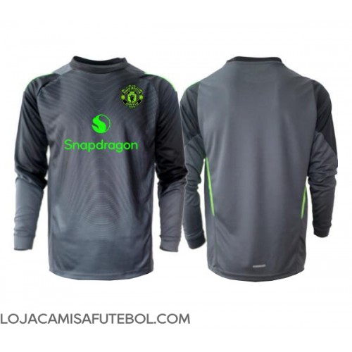 Camisa de Futebol Manchester United Goleiro Equipamento Secundário 2025-26 Manga Comprida